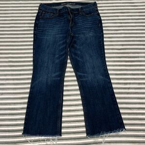 Old Navy Women’s Flare Mid-Rise Straight Fringe Leg Jeans